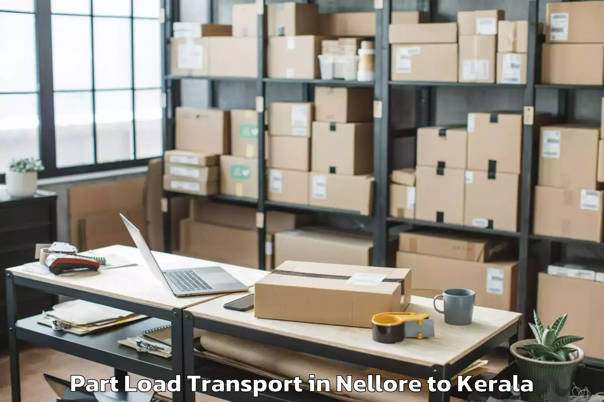 Professional Nellore to Rp Mall Kollam Part Load Transport